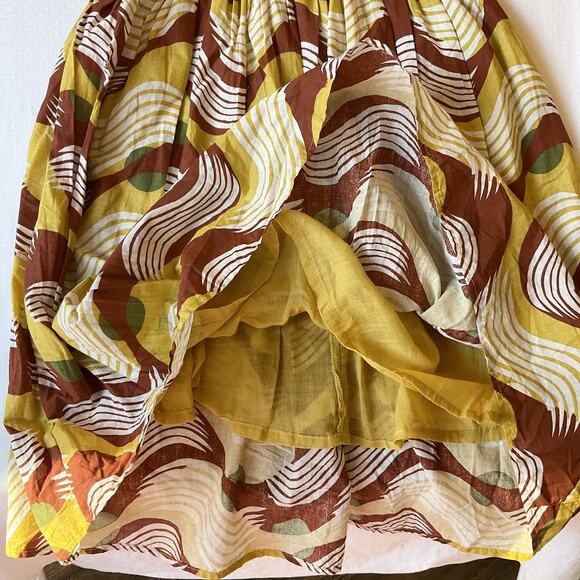 Speed Control Women Dress M Yellow Geometric Sundress Sleeveless Knee Length - Picture 8 of 10